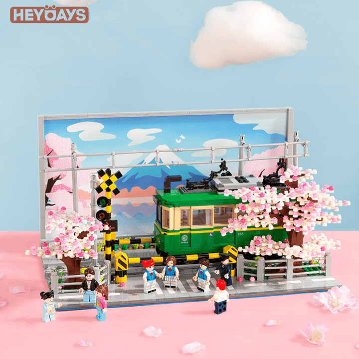 Kamakura Train Building Blocks Set 1921PCS Japanese Street View Toy