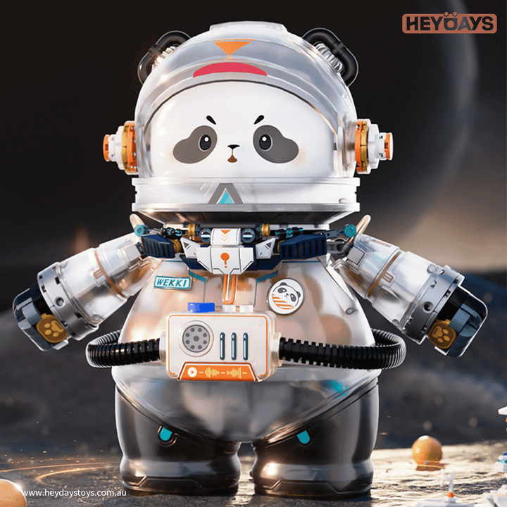 Panda Astronaut Building Blocks Set – Light-Up Space Rescue Robot with Voice Recorder