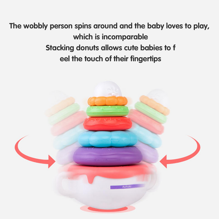 Rainbow Stacking Rings Baby Toy (Set K101)