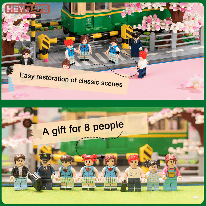 Kamakura Train Building Blocks Set 1921PCS Japanese Street View Toy
