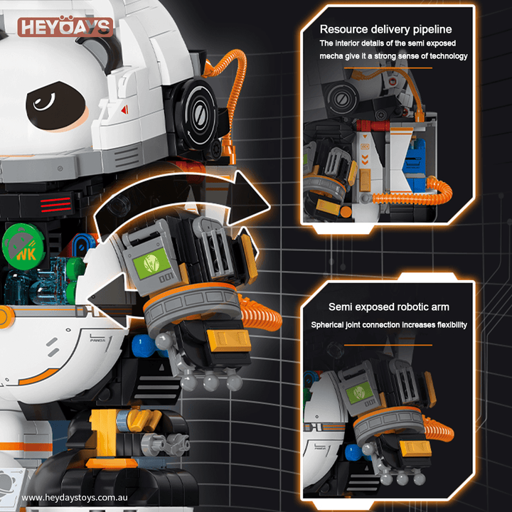 Panda Astronaut Mecha Building Blocks Space Panda Figure STEM Toy for Kids