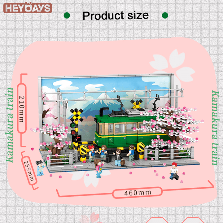 Kamakura Train Building Blocks Set 1921PCS Japanese Street View Toy