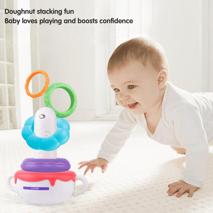Rainbow Stacking Rings Baby Toy (Set K101)
