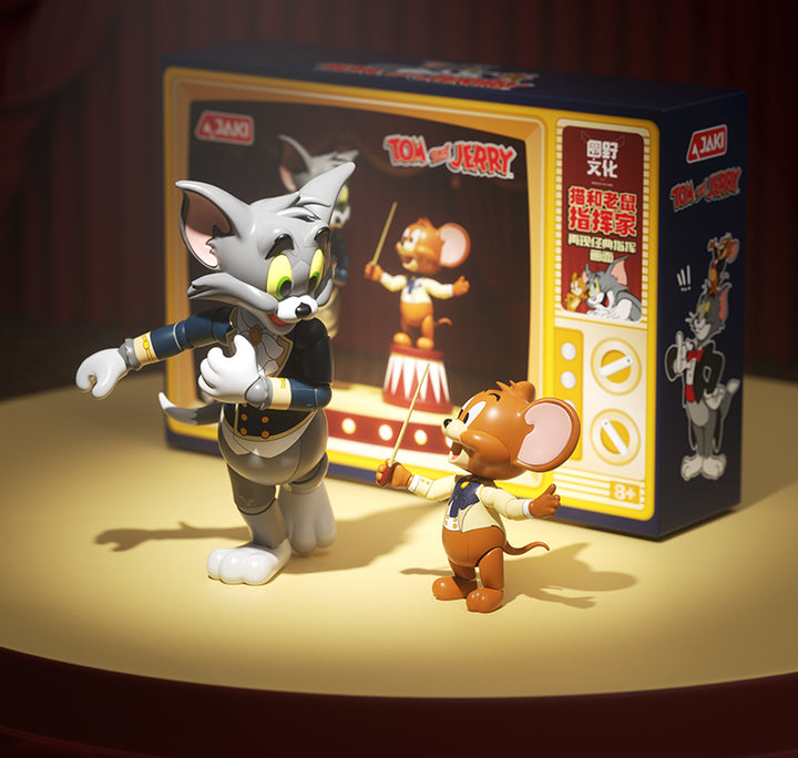 Tom and Jerry Hollywood Bowl Action Figure Set Poseable Toy Classic Cartoon