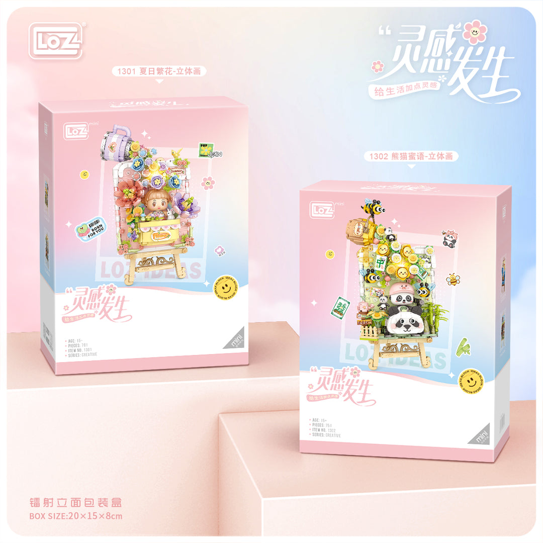 Panda and Flower Painting (Set 1302) - heydaystoys