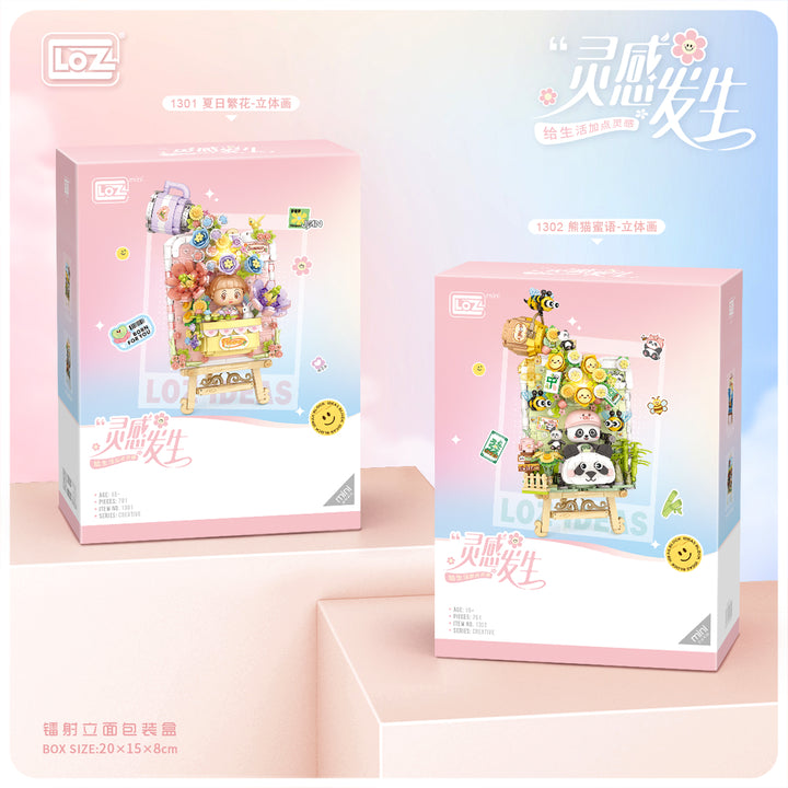 Panda and Flower Painting (Set 1302) - heydaystoys