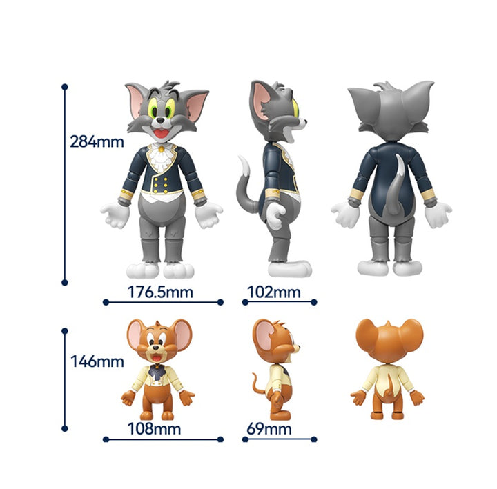 Tom and Jerry Hollywood Bowl Action Figure Set Poseable Toy Classic Cartoon