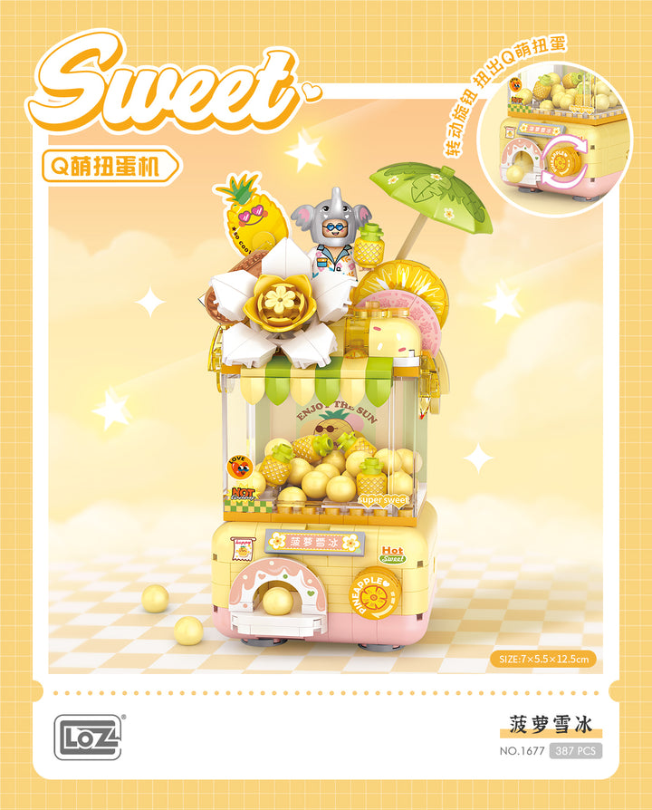 Sweet Q Capsule Machine Pineapple (Set 1677) - heydaystoys