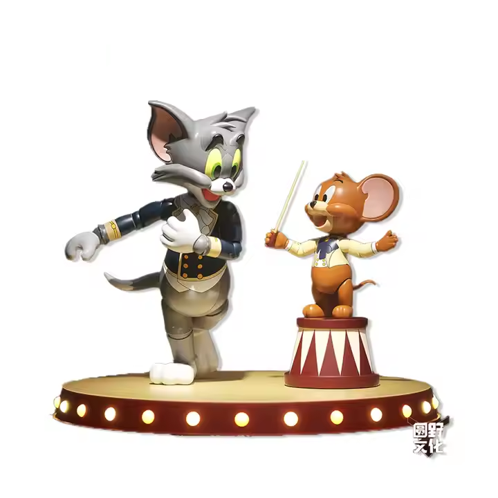 Tom and Jerry Hollywood Bowl Action Figure Set Poseable Toy Classic Cartoon