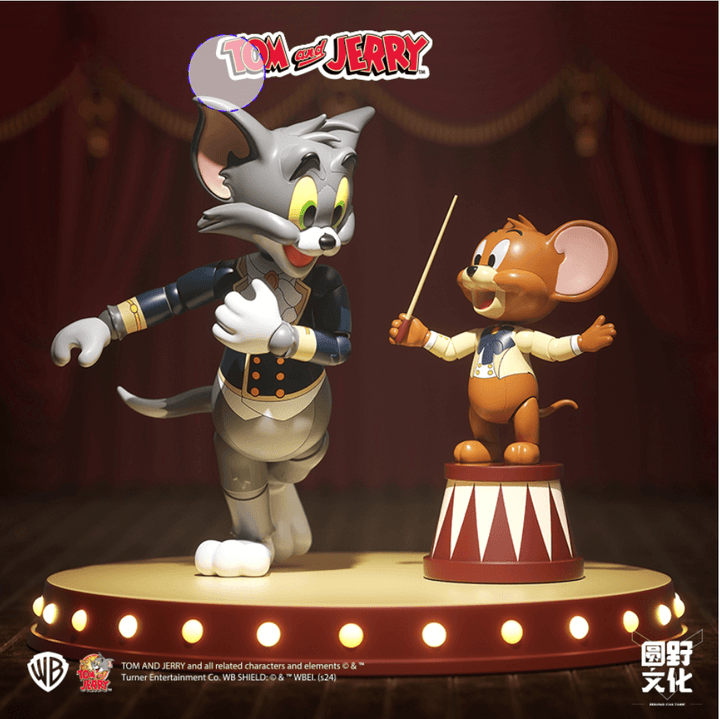 Tom and Jerry Hollywood Bowl Action Figure Set Poseable Toy Classic Cartoon