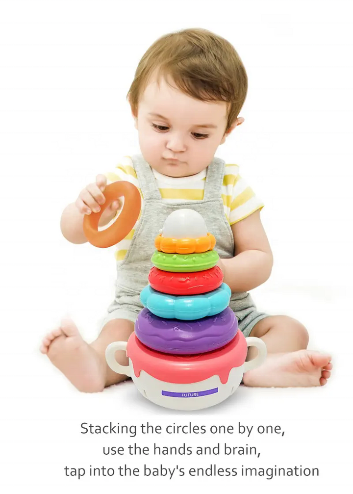 Rainbow Stacking Rings Baby Toy (Set K101)