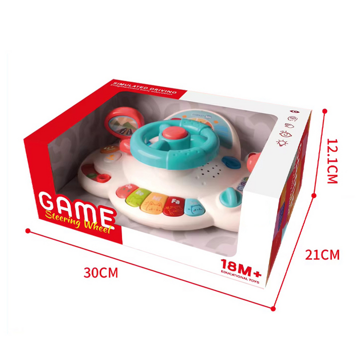 Kids Music Steering Wheel & Mini Piano (Set K102)