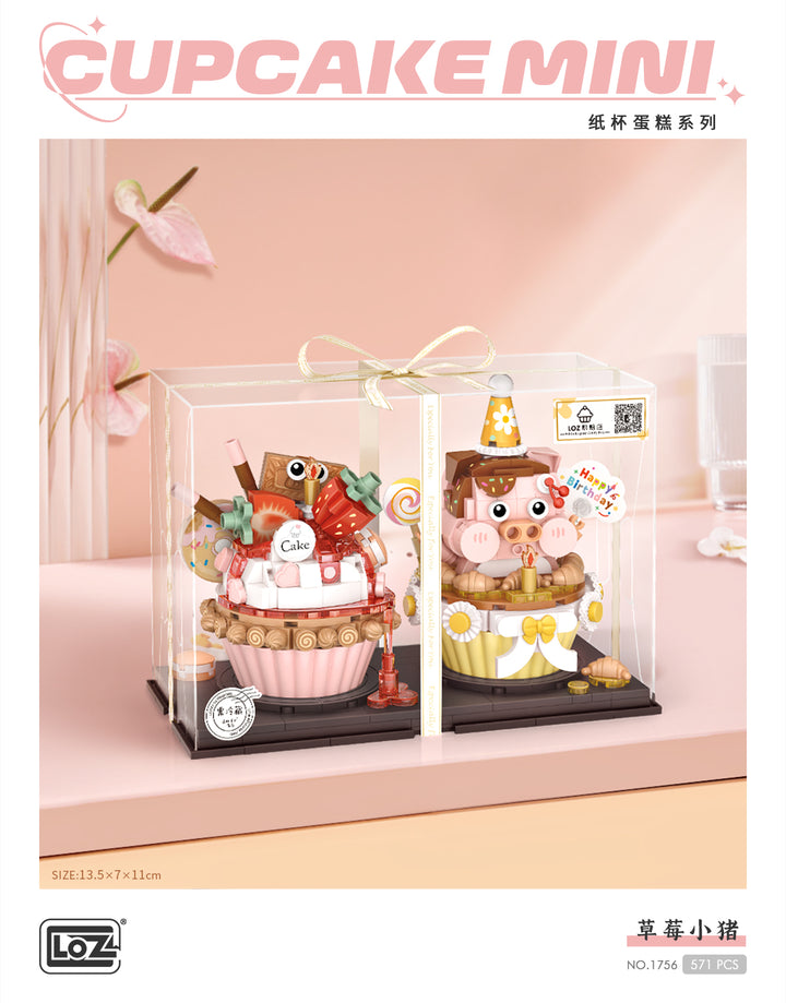 Strawberry Piggy Cake (Set 1756) - heydaystoys