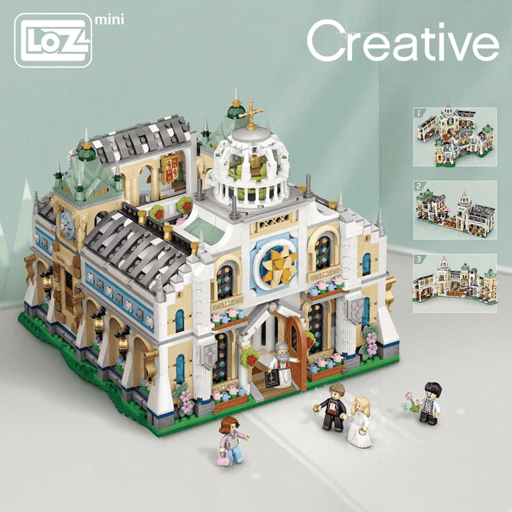 LOZ Mini Blocks Wedding Chapel Building Kit (Set 1035)