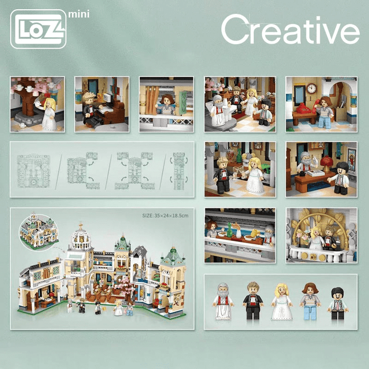 LOZ Mini Blocks Wedding Chapel Building Kit (Set 1035)
