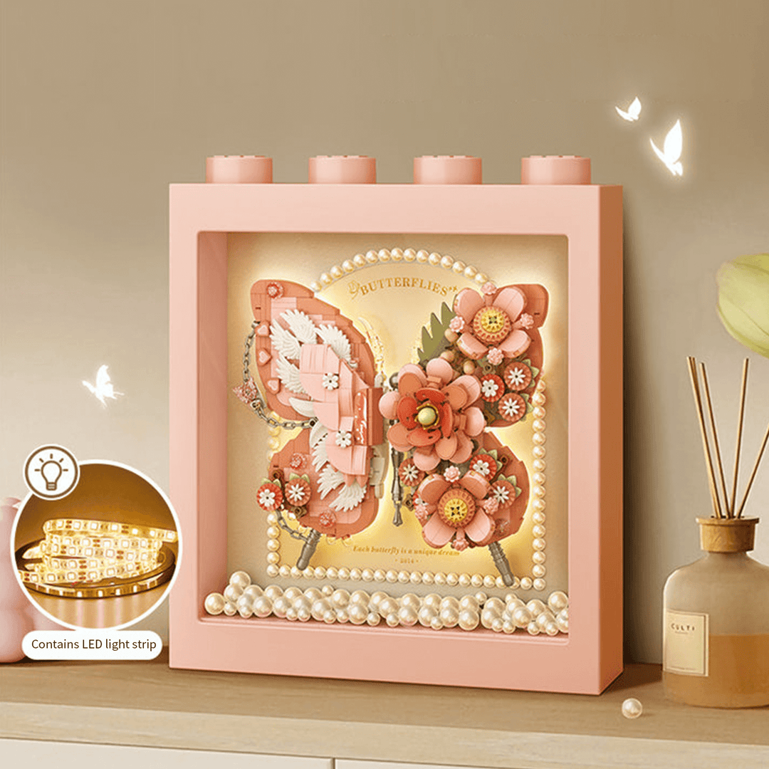 Pink Butterfly Display Frame(Set 1960)