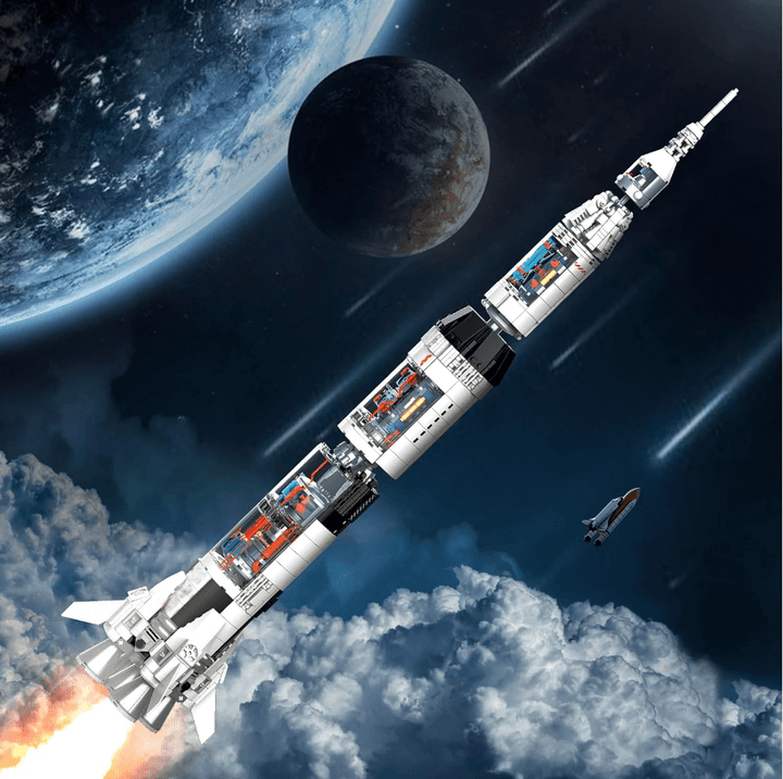 Breaking Dawn Heavy Rocket Building Blocks Set – 71cm Modular Rocket Construction