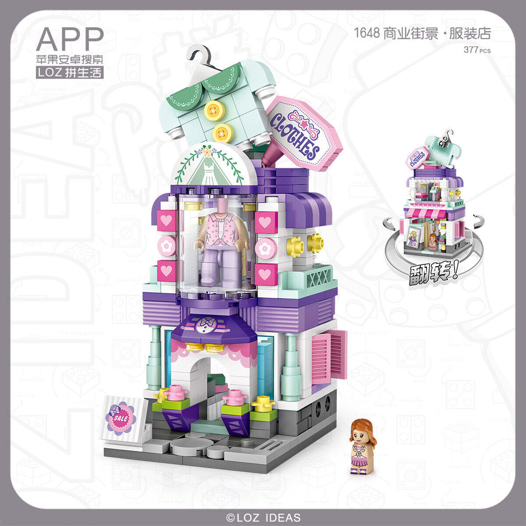 LOZ Mini Street Series Clothing Store Mini Building Blocks (377 Pcs) 1648