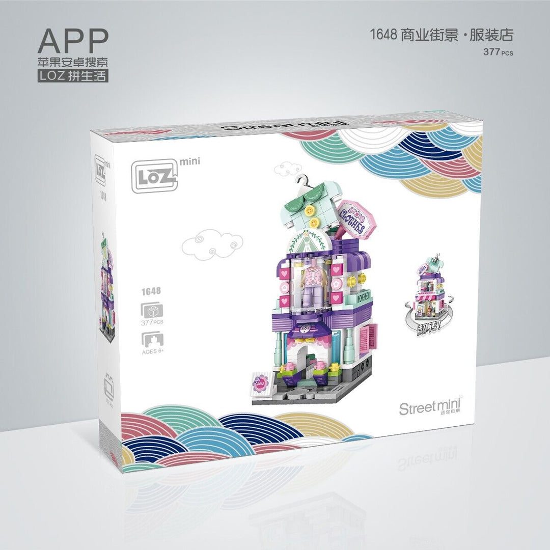 LOZ Mini Street Series Clothing Store Mini Building Blocks (377 Pcs) 1648