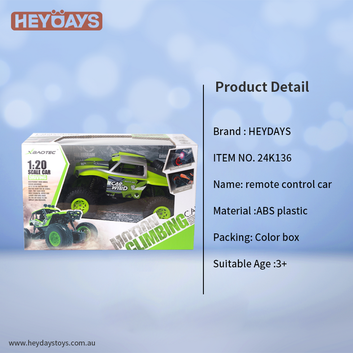 Remote Control Car RC Car 1:20 Scale All-Terrain 4WD Toy Gift Kids Boys Girls