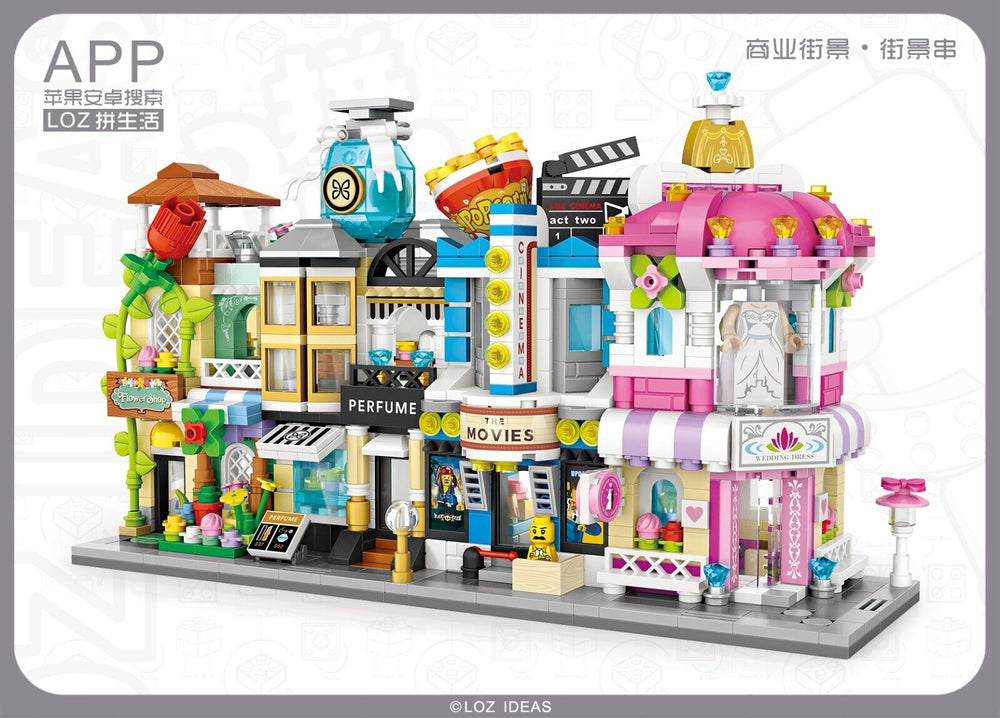 LOZ Mini Street Series Cinema Mini Building Blocks (336 Pcs) 1635