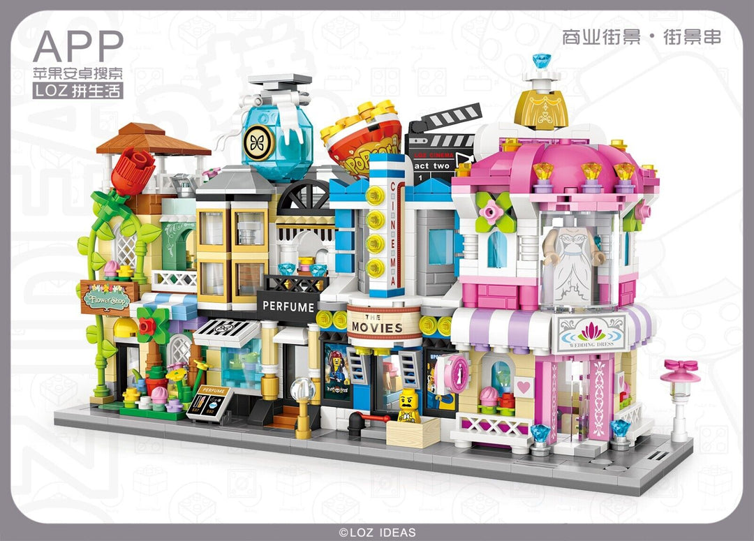 LOZ Mini Street Series Cinema Mini Building Blocks (336 Pcs) 1635