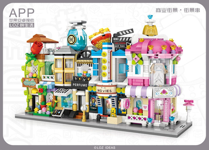 LOZ Mini Street Series Cinema Mini Building Blocks (336 Pcs) 1635