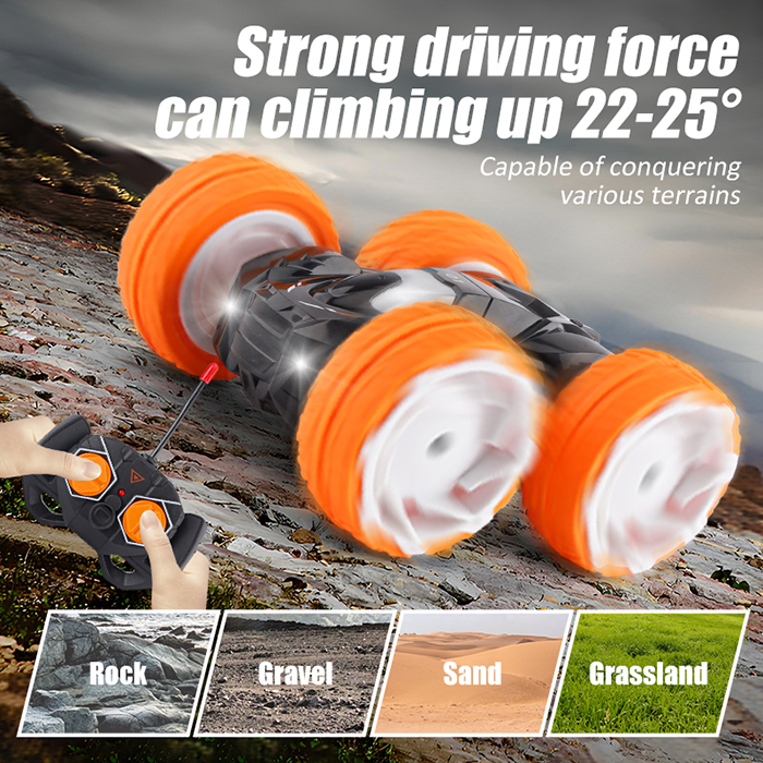 Remote Control Car RC Stunt Car Double Sided Rotating 360°  Flip Toy Gift Kids
