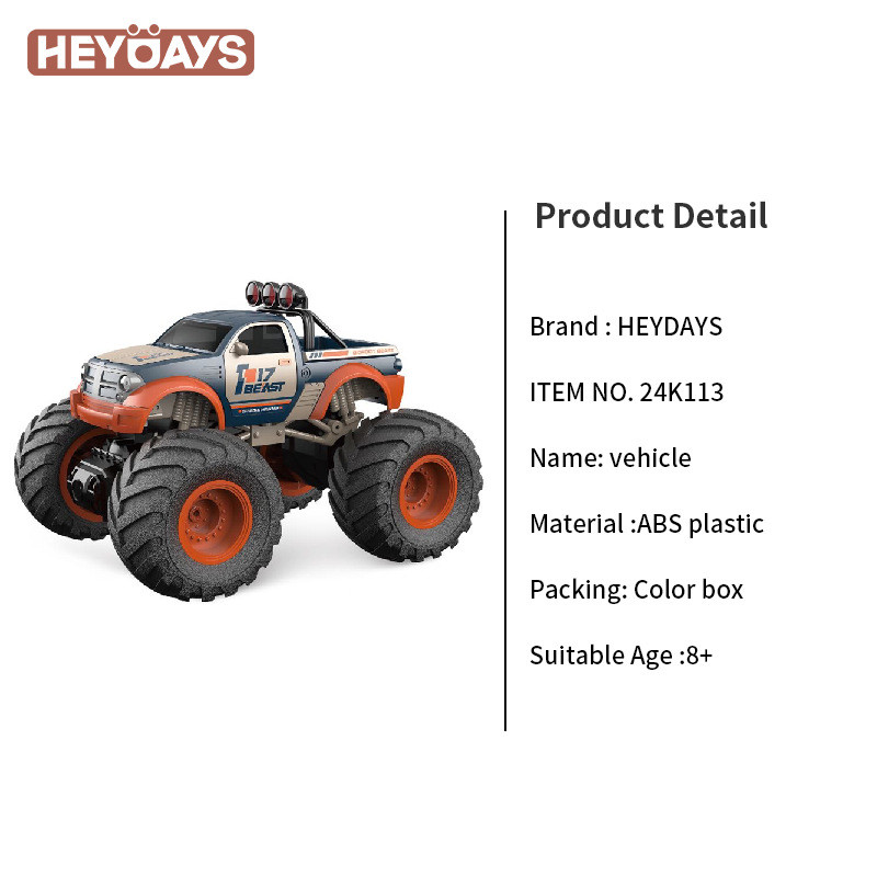 1:18 Scale RC Monster Truck 4WD All-Terrain Remote Control Car for Kids Adult