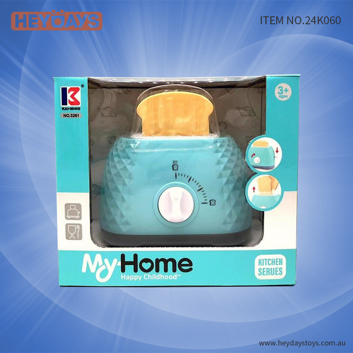 Kitchen Appliances Pretend Play Toy Toaster Pop Up Toast Gift Kids Boys Girls
