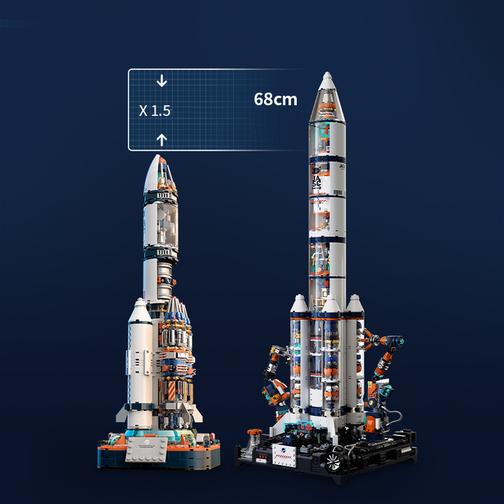 Breaking Dawn Rocket Building Blocks Prestige Edition Space Launch Set with LED Light
