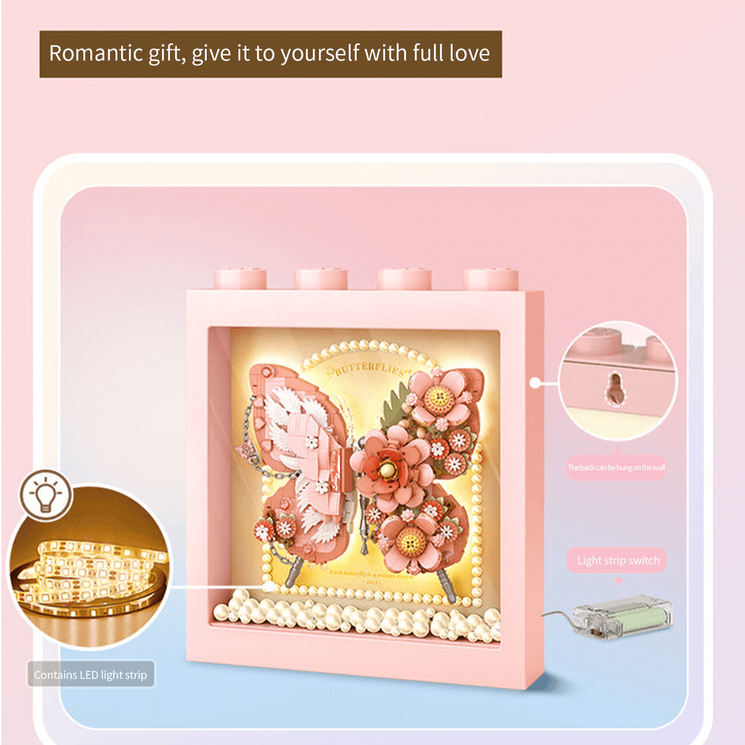 Pink Butterfly Display Frame(Set 1960)