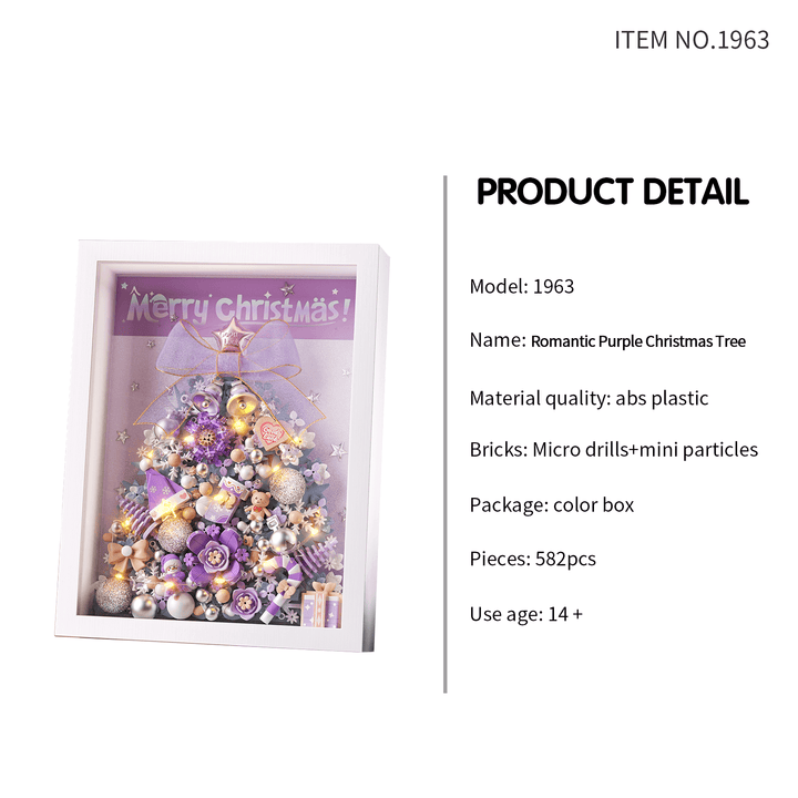 Purple Christmas Tree Photo Frame(set 1963)
