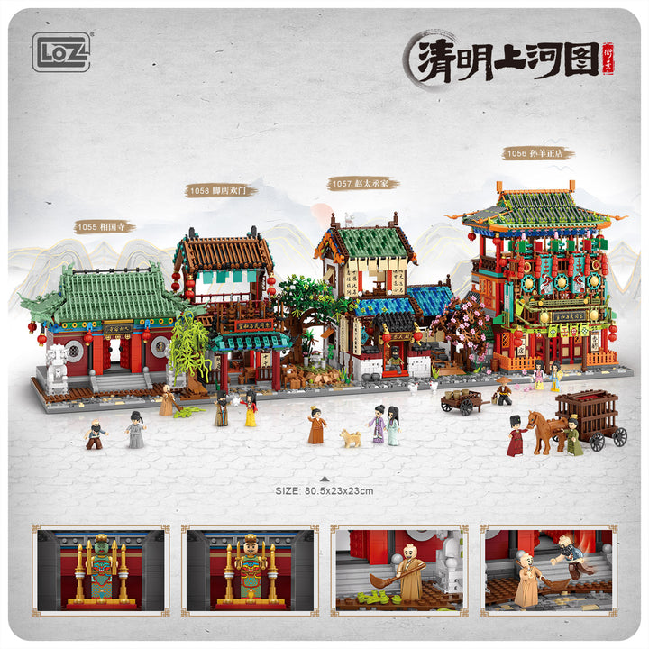 ”Along the River During the Qingming Festival“ Temple (Set 1055) - heydaystoys