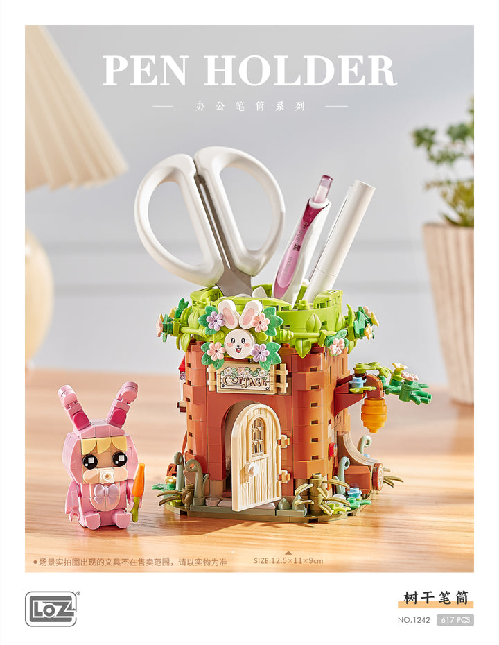 Tree Trunk Pen Holder (Set 1242) - heydaystoys