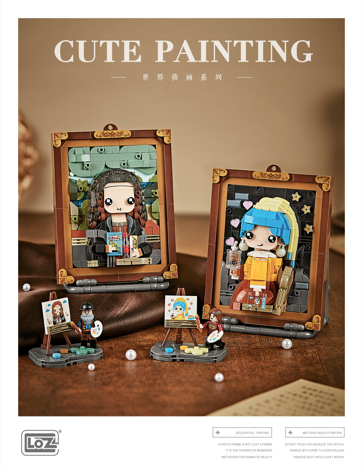 "Girl with a Pearl Earring" Cute Painting (Set 1287) - heydaystoys