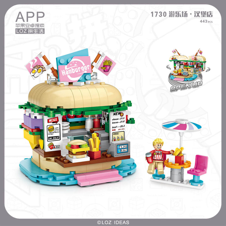 Theme Park Hamburger Shop (Set 1730) - heydaystoys