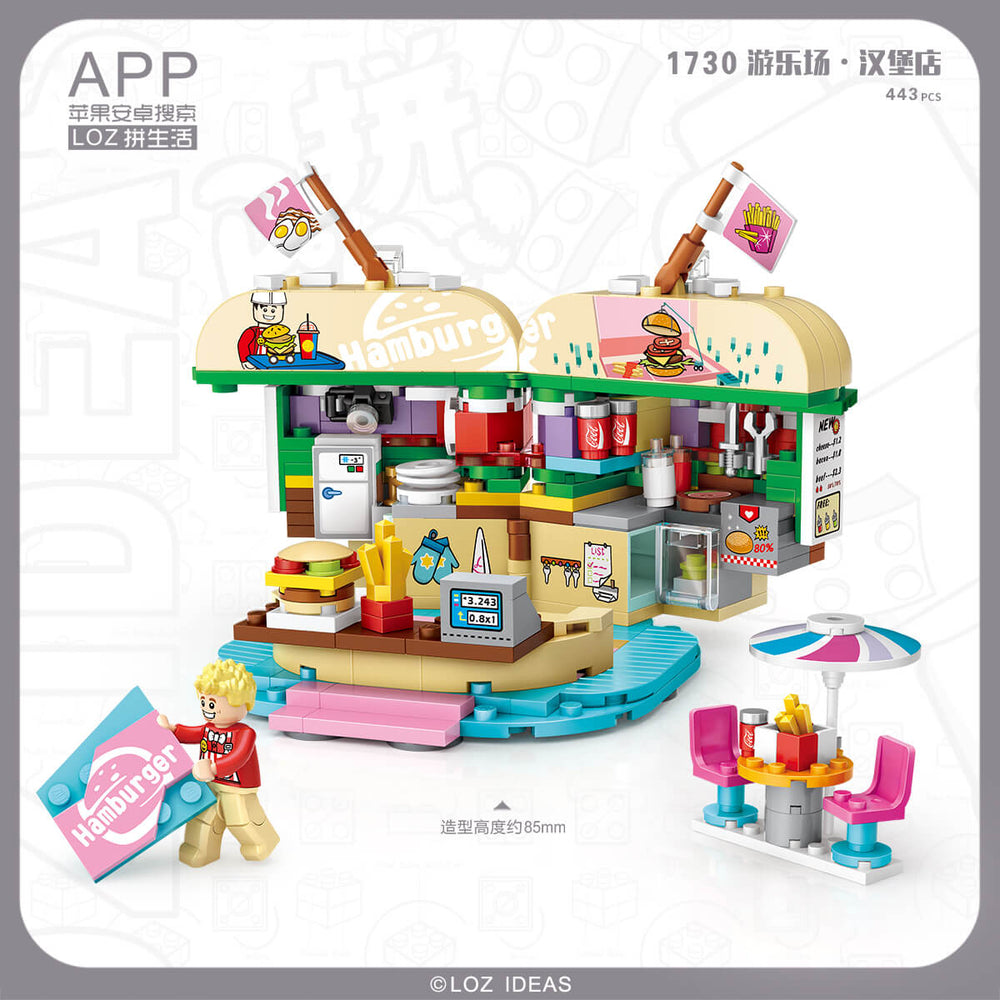 Theme Park Hamburger Shop (Set 1730) - heydaystoys