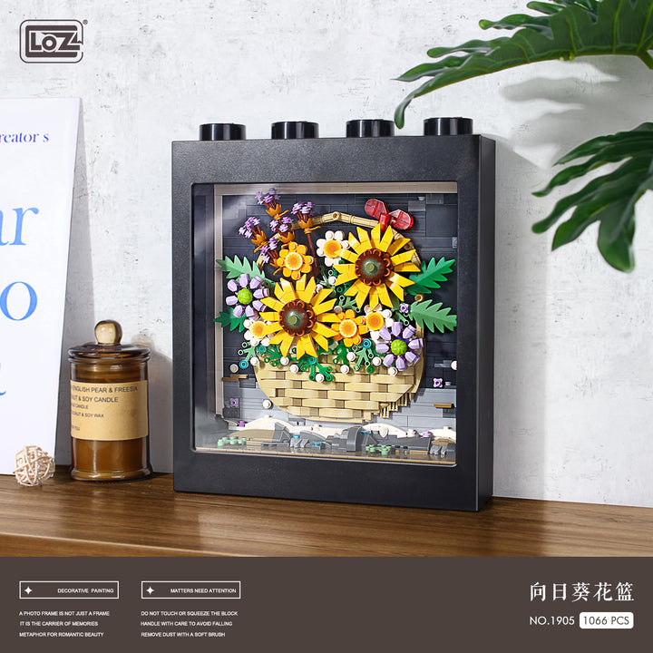 Sunflower Basket Wall Art (Set 1905) - heydaystoys