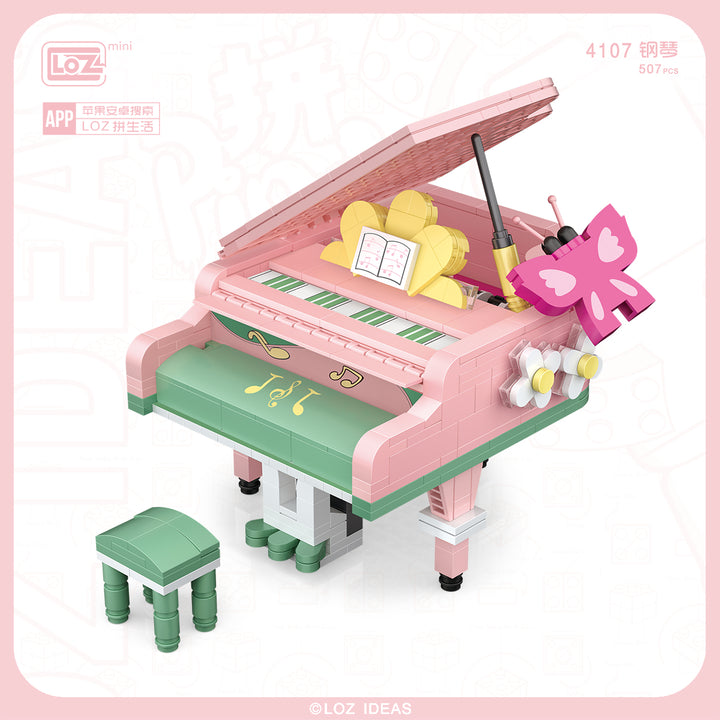 Pink Mini Grand Piano (Set 4107)