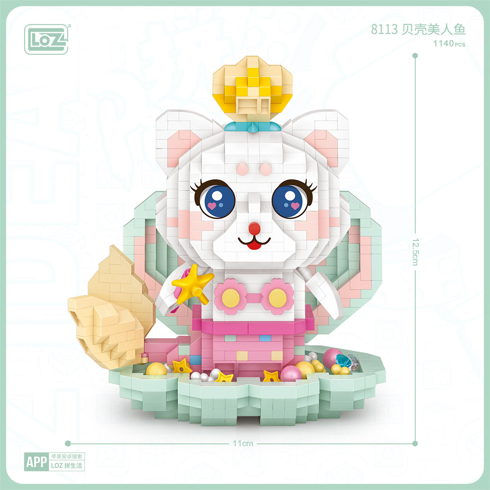 Shell Mermaid Cat (Set 8113) - heydaystoys