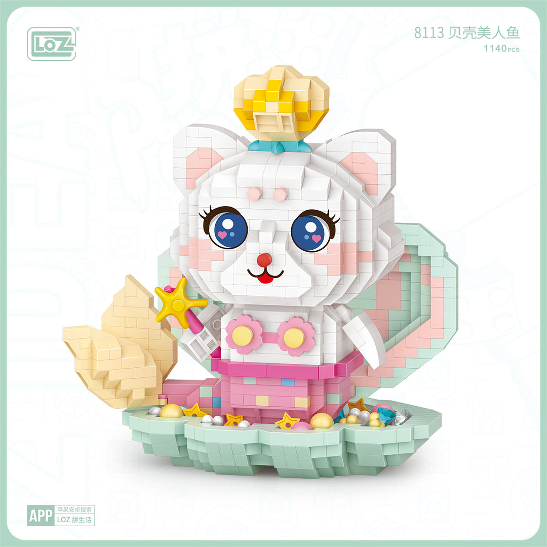 Shell Mermaid Cat (Set 8113) - heydaystoys