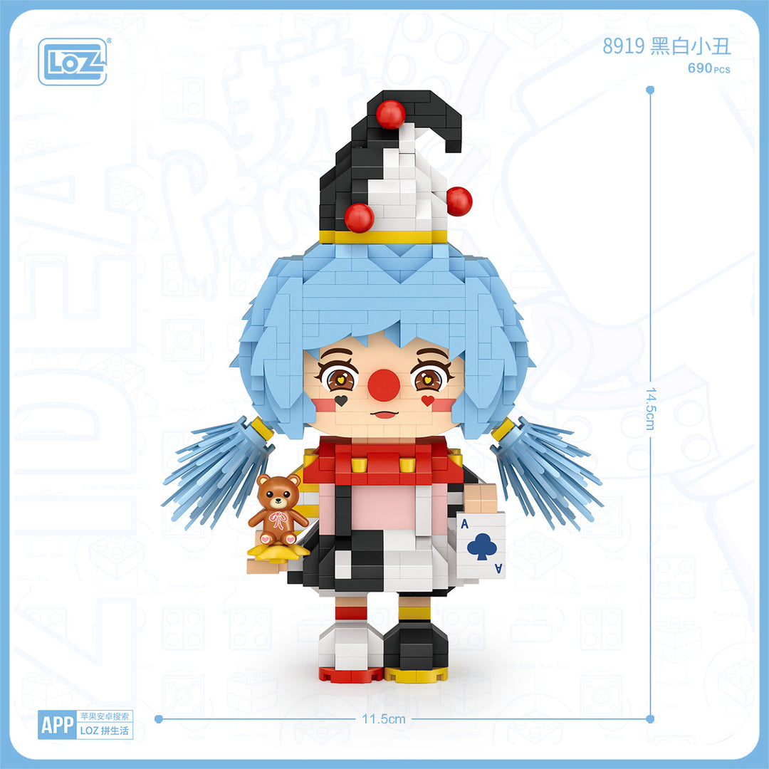 Black and White Clown (Set 8919) - heydaystoys