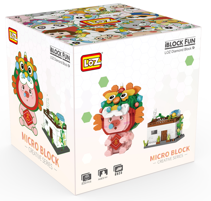 Chinese Lion Dance Piggy (Set 8923) - heydaystoys