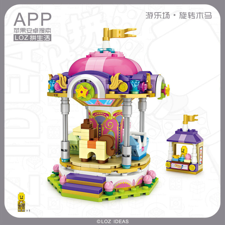 Theme Park Carousel (Set 1720) - heydaystoys