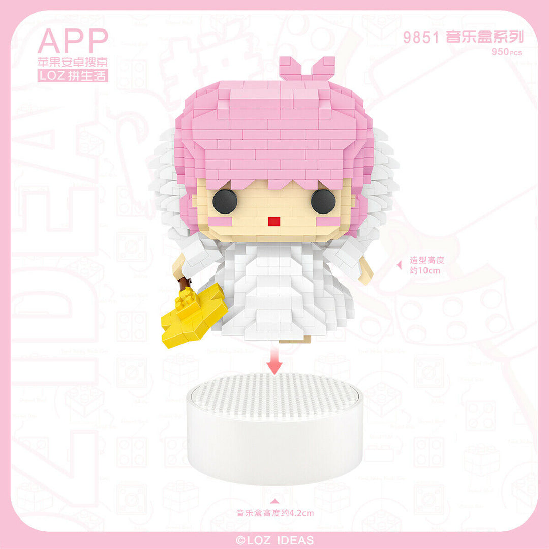 Pink-Haired Angel Music Box (Set 9851) - heydaystoys