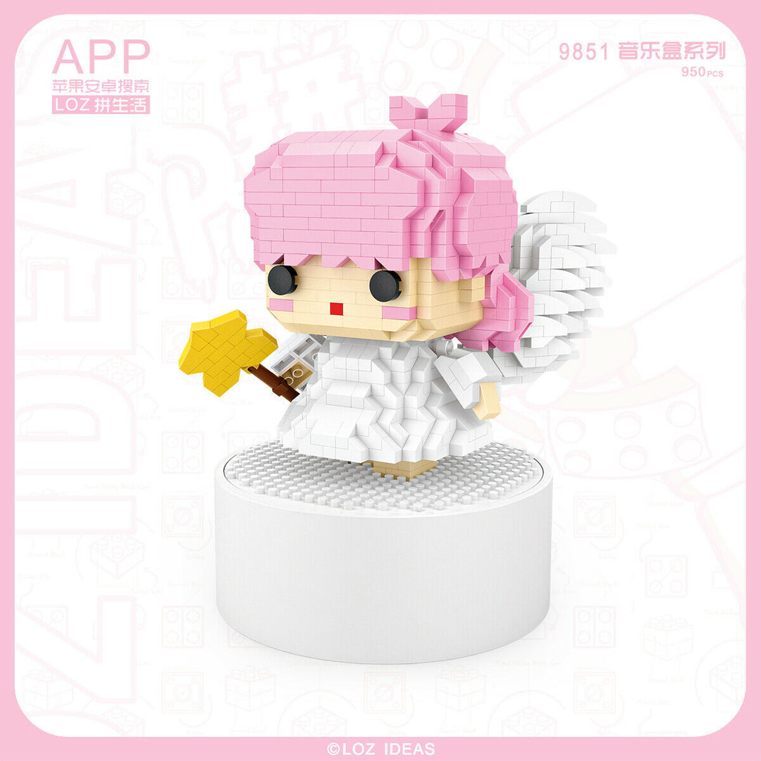 Pink-Haired Angel Music Box (Set 9851) - heydaystoys