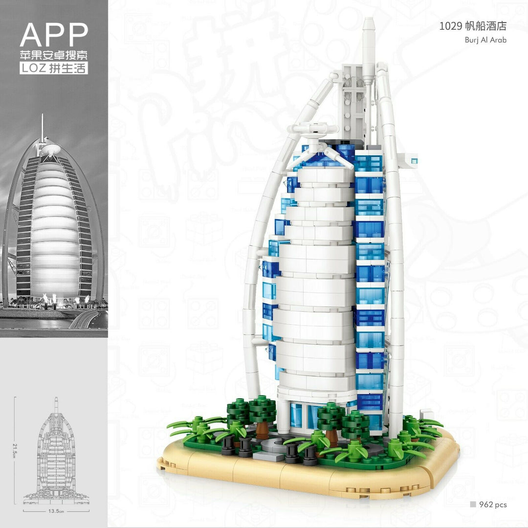Loz Burj Al Arab Mini Architecture Building Kit (Set 1029)
