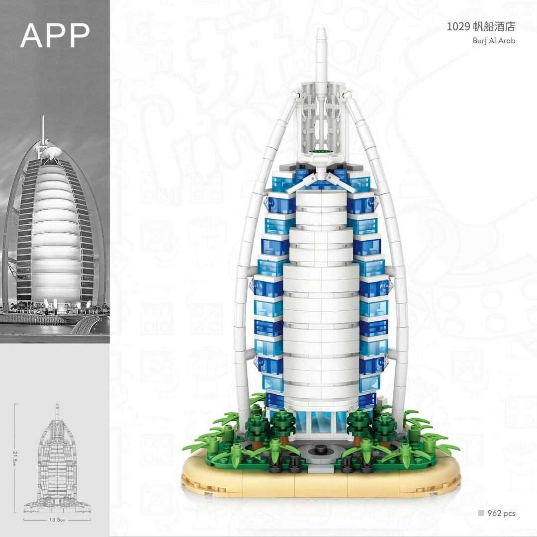 Loz Burj Al Arab Mini Architecture Building Kit (Set 1029)