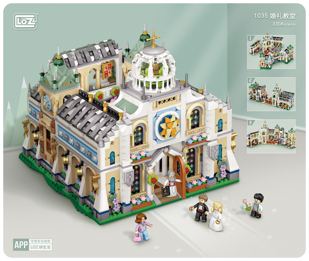 LOZ Mini Blocks Wedding Chapel Building Kit (Set 1035)